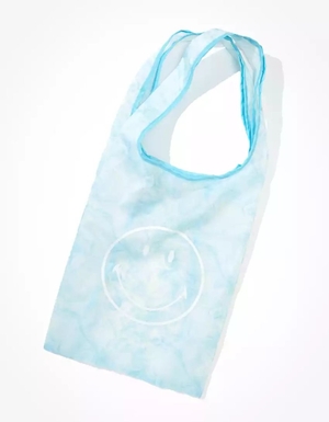 Sacs American Eagle AE Marble Smiley Recycled Nylon Tote Bleu Femme | MBT-65037540